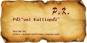 Pável Kalliopé névjegykártya